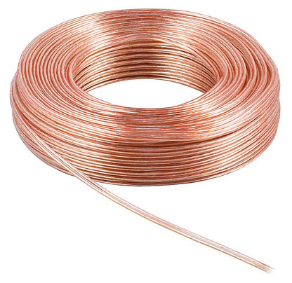 POWERTECH καλώδιο ήχου 2x 0.50mm² CAB-SP012, CCA, 10m, διάφανο