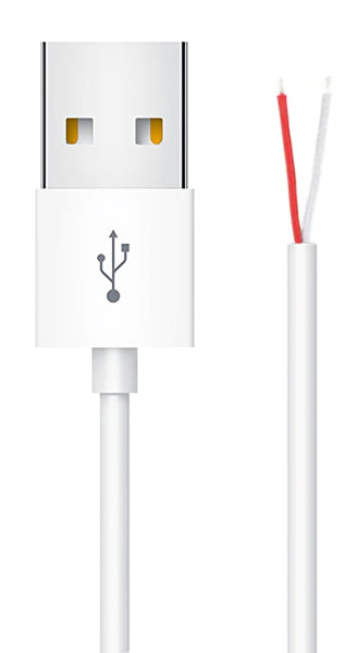 POWERTECH καλώδιο USB CAB-U156 με ελεύθερα άκρα, 1m, λευκό