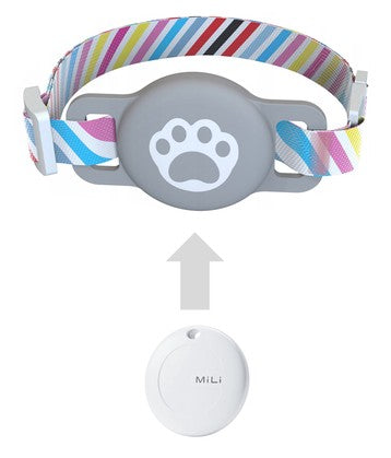 MILI κολάρο με θήκη smart tag MiCollar για γάτες, γκρι