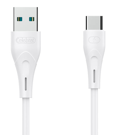 CELEBRAT καλώδιο USB-C σε USB CB-18T, 3A, 480Mbps, 1m, λευκό
