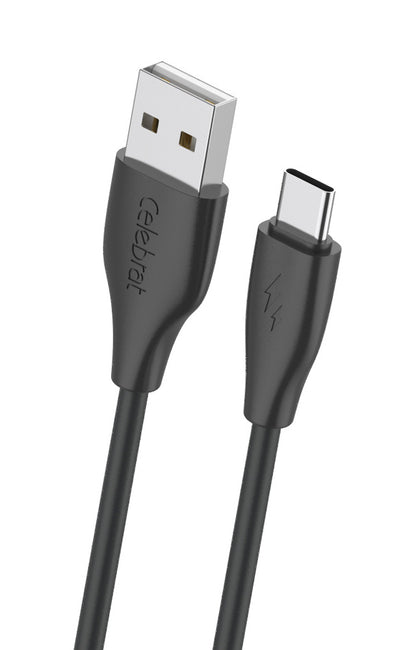CELEBRAT καλώδιο USB-C σε USB CB-31A, 3A, 480Mbps, 1m, μαύρο