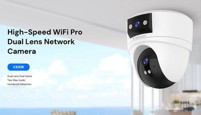 VSTARCAM smart κάμερα CS2DR, 3MP, dual lens, WiFi, PTZ, SD