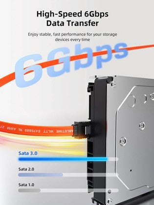 CABLETIME καλώδιο SATA III CT-SATA3, 6Gbps, 0.50m, πορτοκαλί