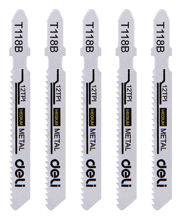 DELI σετ λάμες σέγας DH-QJT012-E4 για μέταλλο, T118B, 5τμχ