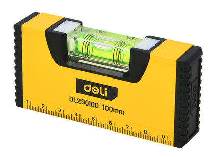 DELI αλφάδι DL290100 με 1 μάτι & κλίμακα, αλουμινίου, 10cm