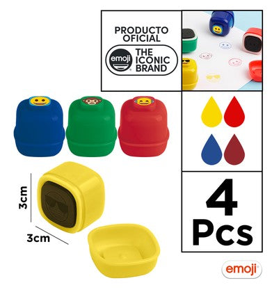 EMOJI παιδικές σφραγίδες EM24001, 4x σχέδια/χρώματα