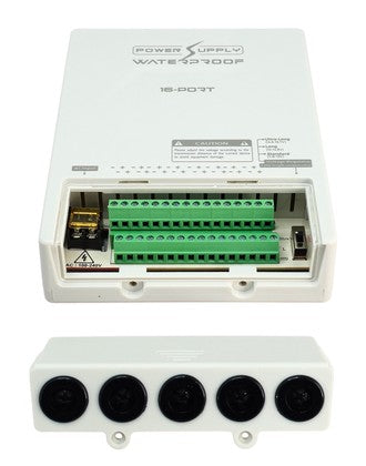 FOLKSAFE τροφοδοτικό συστημάτων CCTV FS-DC121608W, 16 εξόδων, 12V/8A, αδιάβροχο IP65