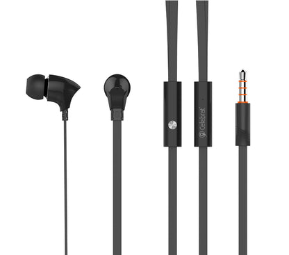 CELEBRAT earphones με μικρόφωνο G3, 3.5mm σύνδεση, Φ10mm, 1.2m, μαύρα