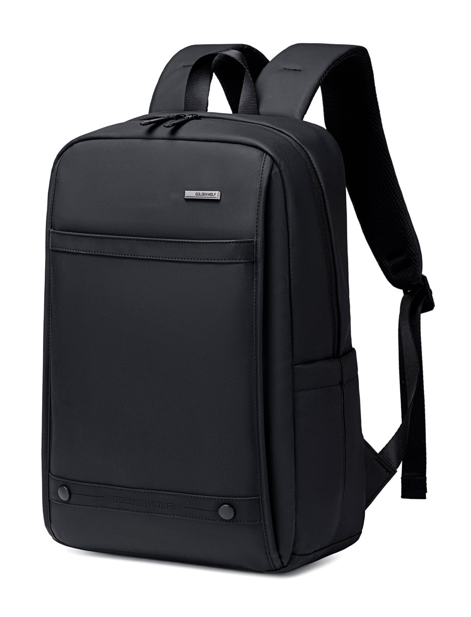 GOLDEN WOLF τσάντα πλάτης GB00705 με θήκη laptop 15.6", 17L, μαύρη