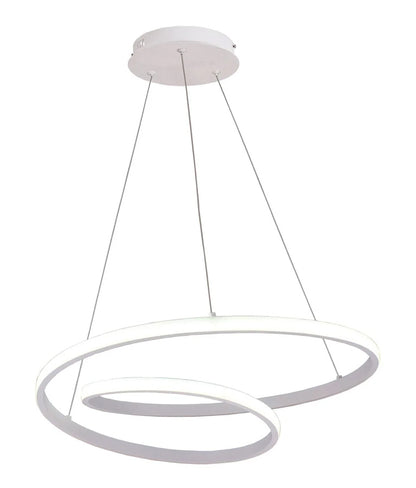 POWERTECH LED φωτιστικό οροφής HLL-0153, 25W, 4000K, Φ40cm, 1m, λευκό