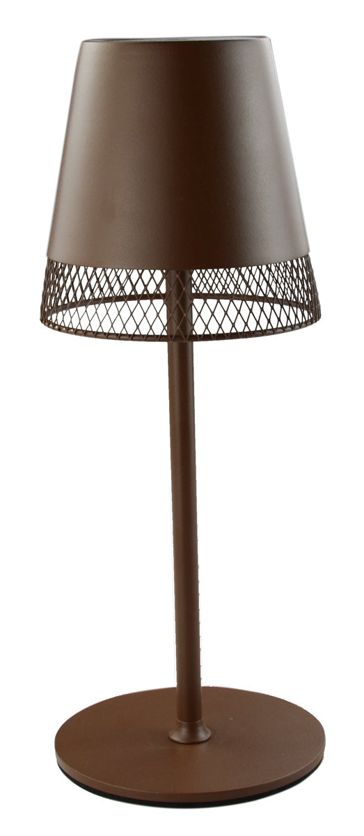 POWERTECH LED επιτραπέζιο φωτιστικό HLL-0191, ρυθμιζόμενο, επαναφορτιζόμενο, καφέ