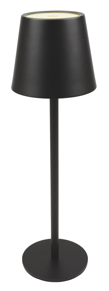 POWERTECH LED επιτραπέζιο φωτιστικό HLL-0193, ρυθμιζόμενο, επαναφορτιζόμενο, μαύρο