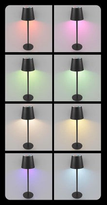 POWERTECH LED επιτραπέζιο φωτιστικό HLL-0196, RGB, ρυθμιζόμενο, επαναφορτιζόμενο, λευκό