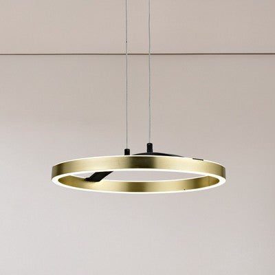 POWERTECH LED φωτιστικό οροφής HLL-0201, 29W, 4000K, Φ38x120cm, χρυσό/μαύρο
