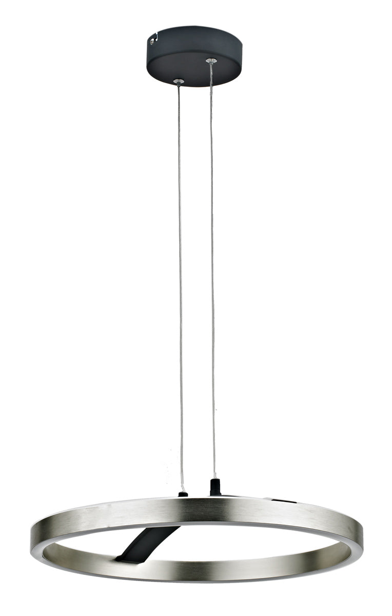 POWERTECH LED φωτιστικό οροφής HLL-0202, 29W, 4000K, Φ38x120cm, ασημί/μαύρο