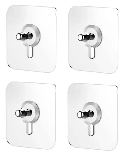 HOME USE αυτοκόλλητες βάσεις HUH-0156, 57x57mm, διάφανο, 4τμχ
