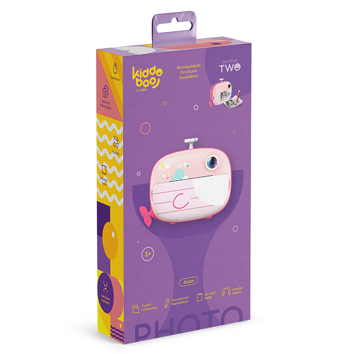 Kiddoboo FotoFun 2 Whale Φωτογραφική Μηχανή, Ροζ