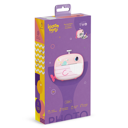 Kiddoboo FotoFun 2 Whale Φωτογραφική Μηχανή, Ροζ