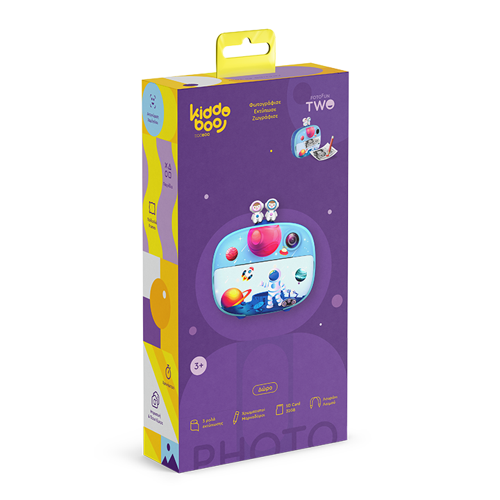 Kiddoboo FotoFun 2 Space Φωτογραφική Μηχανή με Θερμική Εκτύπωση, Μπλε