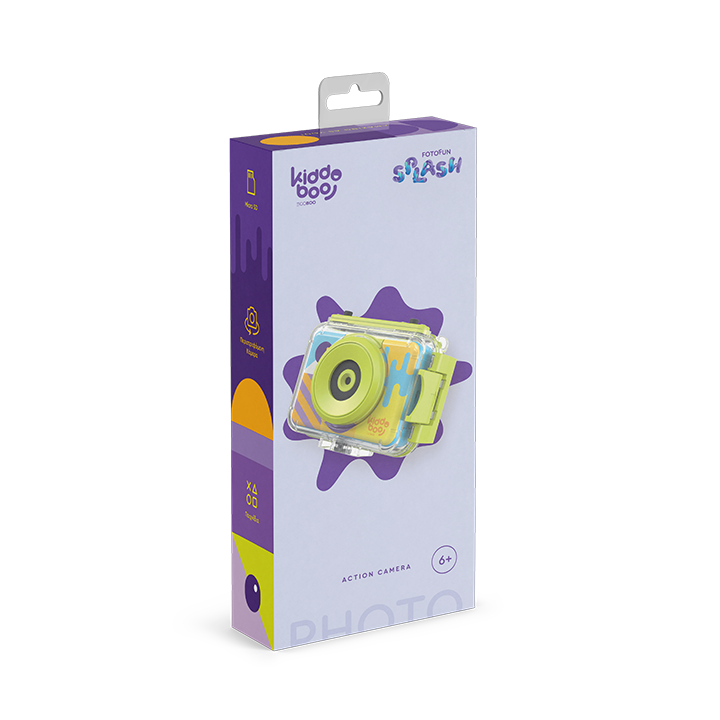 Kiddoboo 32GB Action Camera SD (480p) με Οθόνη 3" Splash, Κίτρινο