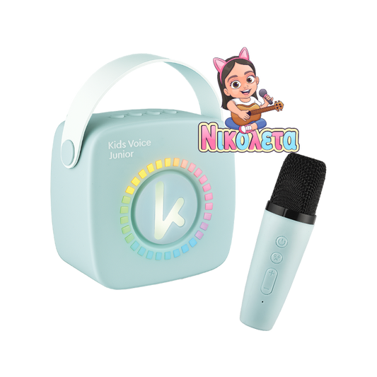 Kiddoboo mini Karaoke Speaker & Mic Blue + NikoletaTV