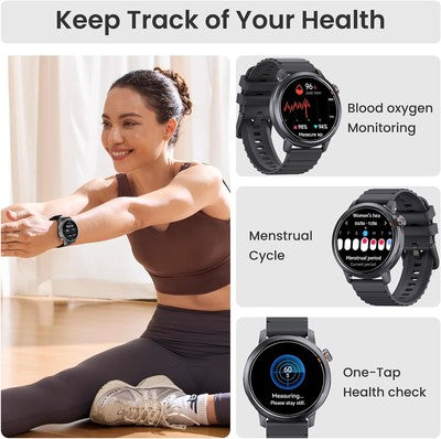 KOSPET smartwatch Orb, heart rate, 1.43" AMOLED, IP68, μαύρο