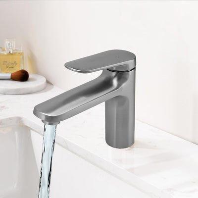 BRUNO μπαταρία νιπτήρα M11570-235C, αναμεικτική, ασημί