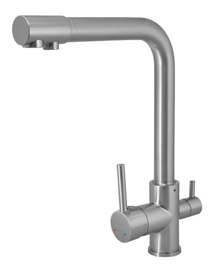BRUNO μπαταρία πάγκου κουζίνας M54510-207, τρίοδη, αναμεικτική, ασημί