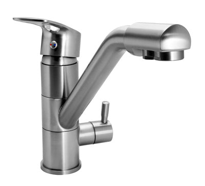 BRUNO μπαταρία πάγκου κουζίνας M54954-355N, τρίοδη, αναμεικτική, ασημί
