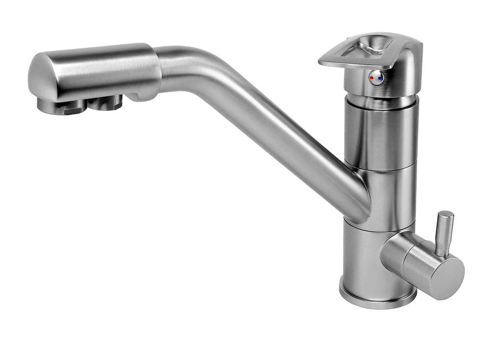 BRUNO μπαταρία πάγκου κουζίνας M54954-355N, τρίοδη, αναμεικτική, ασημί