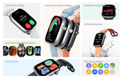MIBRO smartwatch C4, heart rate, 2.01" TFT, 2 ATM, γκρι