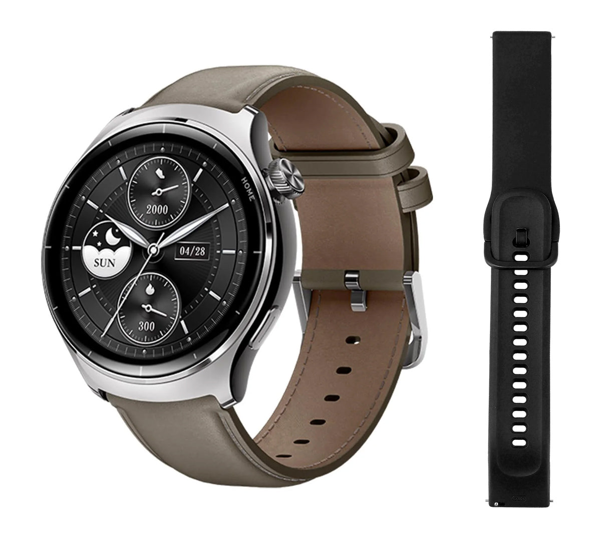 MIBRO smartwatch Lite 3 Pro με 2x λουράκια, heart rate, 1.32" AMOLED, GPS, 5 ATM, γκρι/καφέ