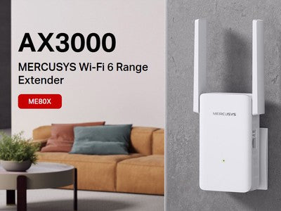MERCUSYS range extender ME80X, WiFi 6, 3000Mbps AX3000, V1.0
