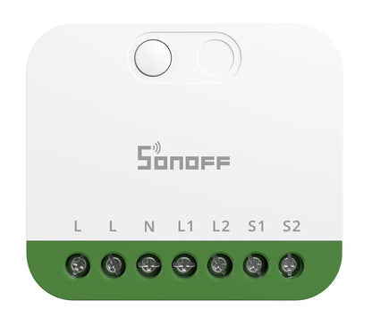 SONOFF smart διακόπτης MINI DUO, 2 κανάλια, WiFi, συμβατός με Matter, 16A, λευκός