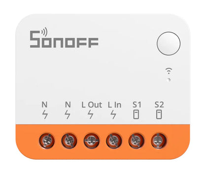SONOFF smart διακόπτης MINIR4, 2 κανάλια, WiFi, 10A, λευκός