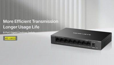 MERCUSYS desktop switch MS108GS, 8x Gigabit θύρες, V1.0