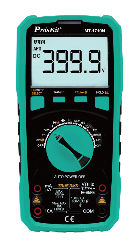 PROSKIT ψηφιακό πολύμετρο MT-1710N, μέτρηση AC/DC, True RMS, NCV