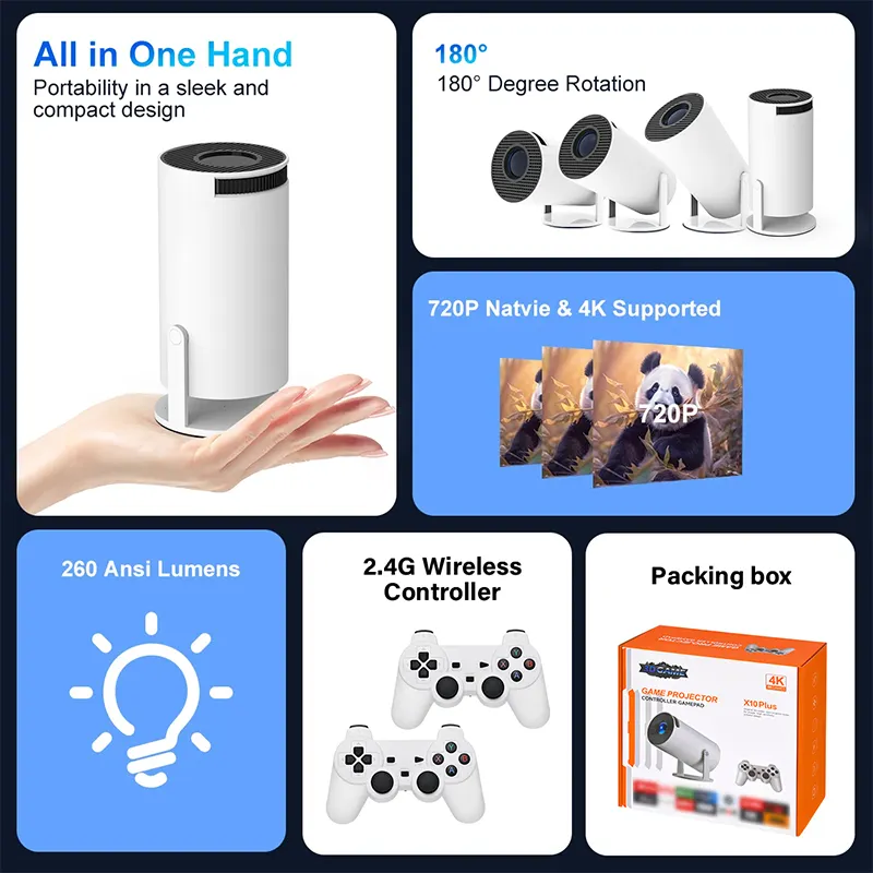 Mini Gaming Projector GP Ζήσε το παιχνίδι σε μεγάλη οθόνη