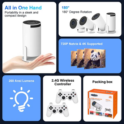 Mini Gaming Projector GP Ζήσε το παιχνίδι σε μεγάλη οθόνη