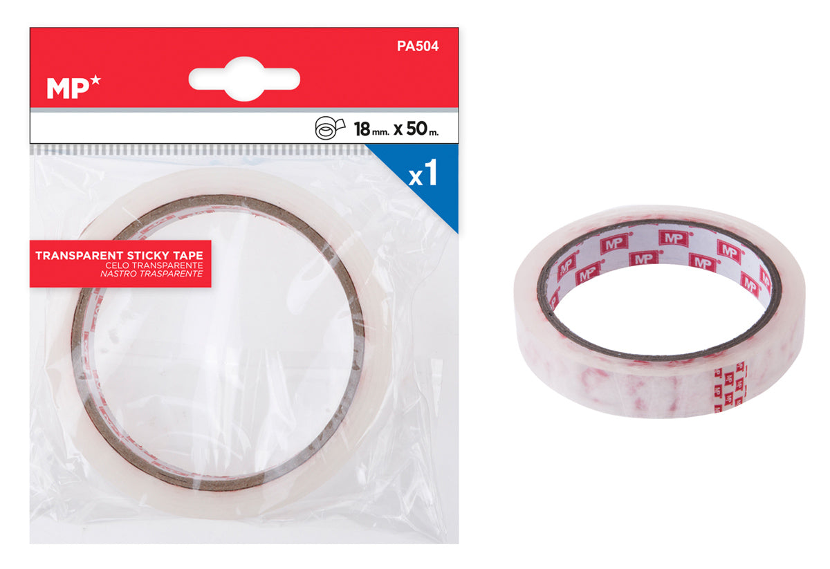 MP κολλητική ταινία PA504, 18mm x 50m, διάφανη