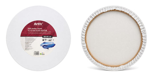 ARTIX PAINTS καμβάς τελάρο ζωγραφικής PP97-4545, 45x45cm, 380gr/m², λευκός