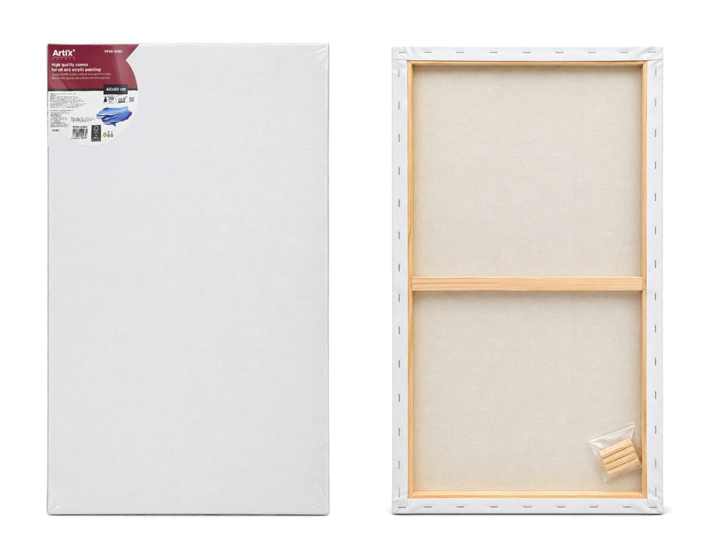 ARTIX PAINTS καμβάς τελάρο ζωγραφικής PP99-4080, 40x80cm, 380gr/m², λευκός