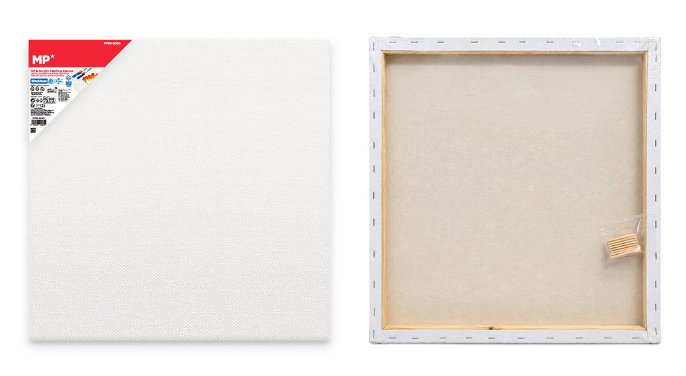 MP καμβάς τελάρο ζωγραφικής PP99-5050, 50x50cm, 380gr/m², λευκός