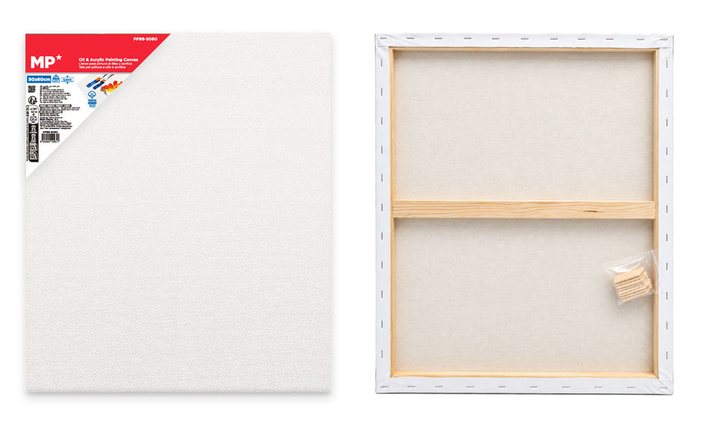 MP καμβάς τελάρο ζωγραφικής PP99-5060, 50x60cm, 380gr/m², λευκός