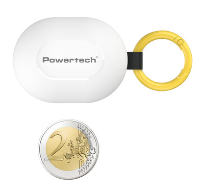 POWERTECH earphones με θήκη φόρτισης PT-1393, True Wireless, 6mm, 25/230mAh, λευκά