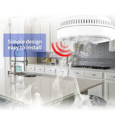POWERTECH ασύρματος ανιχνευτής καπνού PT-1464 για συναγερμούς, Wi-Fi, TUYA