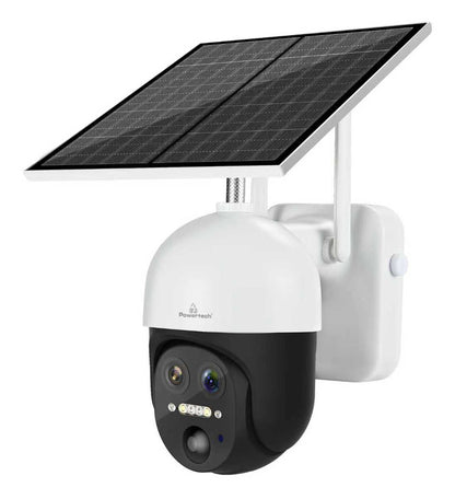 POWERTECH smart ηλιακή κάμερα PT-1497, dual lens, 3MP, 4G, PTZ, SD, IP65