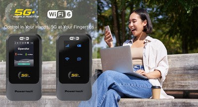 POWERTECH 5G mobile router PT-1512, WiFi 6, AX900 dual band, 4000mAh