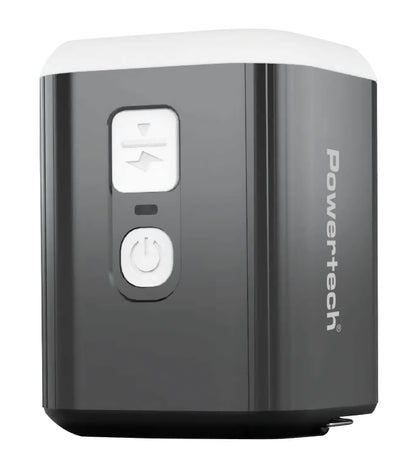 POWERTECH μίνι τρόμπα PT-1554 με φακό, 5W, επαναφορτιζόμενη, μαύρη