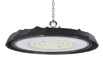 POWERTECH LED φωτιστικό καμπάνα PT-1557, 100W, 6500K, Φ30x4cm, IP65, μαύρο